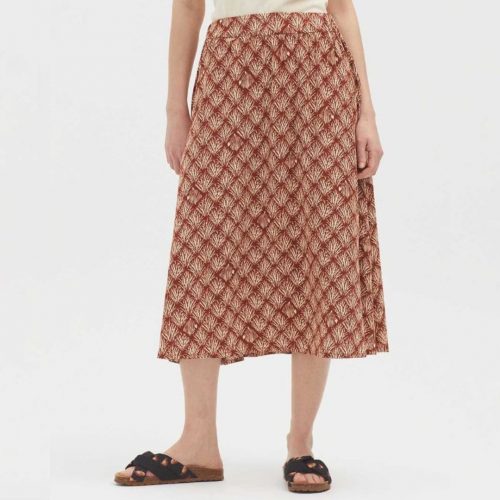 Falda midi con goma en la cintura y botones laterales de la marca Nice Things